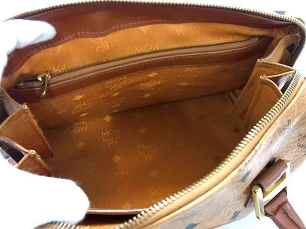 1円 ■美品■ MCM エムシーエム モノグラム ヴィセトス柄 レザー 2WAY ハンドバッグ ショルダー 斜め掛け レディース ブラウン系 FC4292_画像5