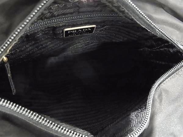 1円 ■美品■ PRADA プラダ テスートナイロン トートバッグ ショルダーバッグ 肩掛け レディース ブラック系 FC4513_画像5