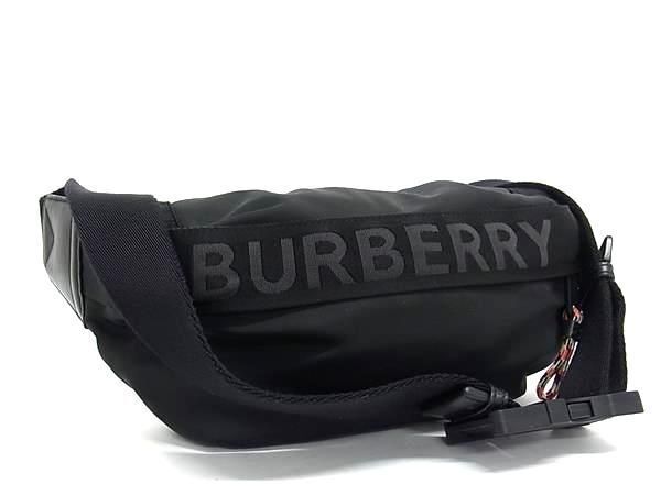 1円 ■美品■ BURBERRY バーバリー ナイロン×レザー ウエストポーチ ウエストバッグ ボディバッグ レディース メンズ ブラック系 AW5161_画像1