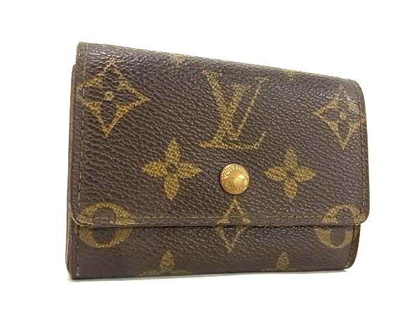 1円 LOUIS VUITTON ルイヴィトン M61930 モノグラム ポルトモネ プラ コインケース コインパース 小銭入れ ブラウン系 FC2238_画像1