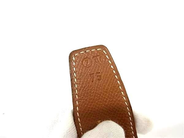 1円 ■美品■ HERMES エルメス コンスタンス ボックスカーフ×クシュベル ゴールド金具 リバーシブル ベルト Z刻印 ブラウン系 FC3447の画像4