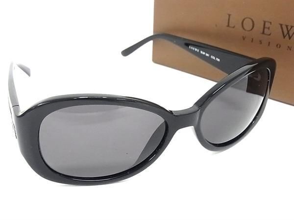 1円 ■美品■ LOEWE ロエベ SLW 581 COL.700 サングラス 眼鏡 メガネ レディース メンズ ブラック系 AX6095の画像1