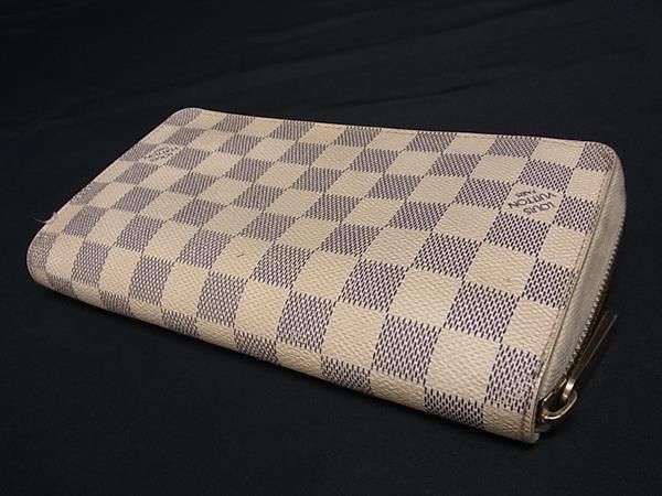 1円 LOUIS VUITTON ルイヴィトン N60012 ダミエアズール ジッピーオーガナイザー ラウンドファスナー 長財布 アイボリー系 FC2024の画像2