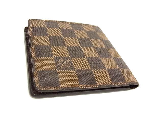 1円 ■美品■ LOUIS VUITTON ルイヴィトン N61665 ダミエ ポルトビエ カルトクレディ モネ 二つ折り 財布 ウォレット ブラウン系 FC2240_画像2