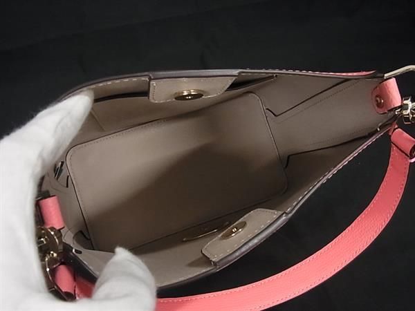 1円■新品同様■ kate spade ケイトスペード WKR00439 ダーシー レザー ミニ ワンショルダー ハンドバッグ クロスボディ ピンク系 FC0502の画像5