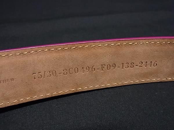 1円 ■美品■ FENDI フェンディ レザー ゴールド金具 ベルト 表記サイズ 75/30 レディース ピンク系 FC3996_画像4