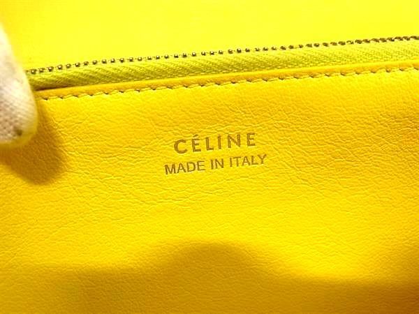 1円 ■美品■ CELINE セリーヌ ラージフラップ マルチファンクション レザー 二つ折り 長財布 ウォレット 小銭入れ グレージュ系 FC4439_画像6