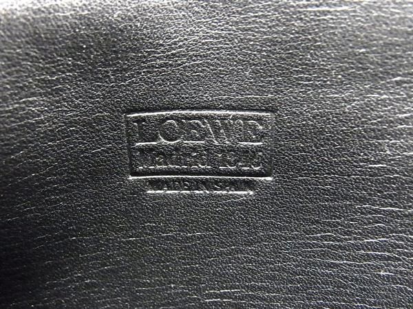 1円 ■美品■ LOEWE ロエベ アナグラム レザー クラッチバッグ セカンドバッグ レディース メンズ ブラック系 FC2434_画像5