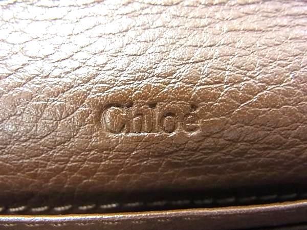 1円 ■美品■ Chloe クロエ マーシー レザー 二つ折り 長財布 ウォレット 小銭入れ 札入れ レディース ブラウン系 FC1132_画像6