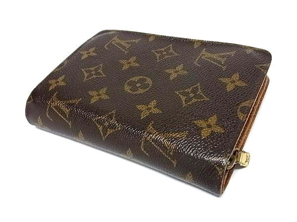 1円 LOUIS VUITTON ルイヴィトン M61207 モノグラム ポルトパピエジップ 二つ折り 財布 ウォレット 小銭入れ 札入れ ブラウン系 FB0207の画像2