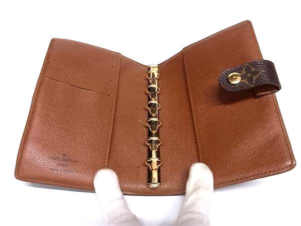 1円 ■美品■ LOUIS VUITTON ルイヴィトン R20005 モノグラム アジェンダPM 6穴式 手帳カバー スケジュール帳 ブラウン系 FC4005_画像3