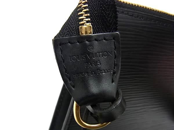 1円 ■極美品■ LOUIS VUITTON ルイヴィトン M52942 エピ ポシェット アクセソワール ハンドバッグ ノワール ブラック系 AW5196_画像6