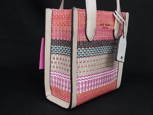 1円 ■新品■未使用■kate spade ケイトスペード K7772 マンハッタン キャンバス 2WAY ハンドバッグ ショルダー マルチカラー BG1391の画像2