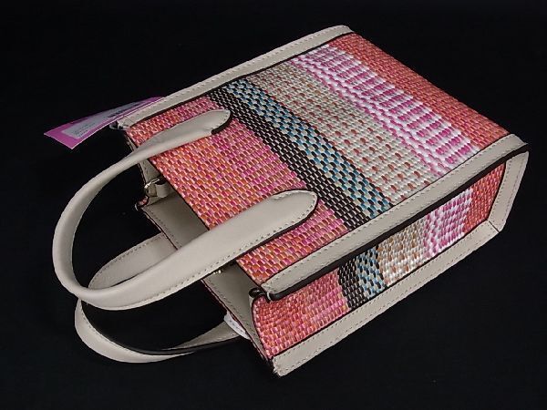 1円 ■新品■未使用■kate spade ケイトスペード K7772 マンハッタン キャンバス 2WAY ハンドバッグ ショルダー マルチカラー BG1391の画像5