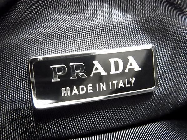 1円 ■美品■ PRADA プラダ テスートナイロン ハンドバッグ ミニバッグ レディース ブラック系 CB1839の画像6