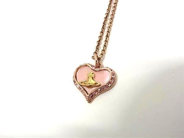 1円 ■美品■ Vivienne Westwood ヴィヴィアンウエストウッド ペトラ オーブ ネックレス アクセサリー ピンクゴールド系 BK0301の画像2