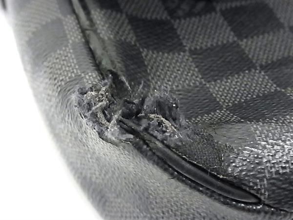 1円 LOUIS VUITTON ルイヴィトン N41260 ダミエ グラフィット ディストリクトPM ショルダーバッグ 斜め掛けかばん ブラック系 EA2207の画像8