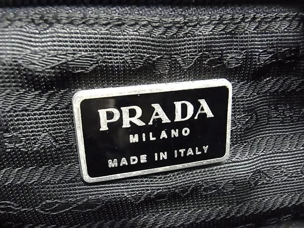 1円 PRADA プラダ テスートナイロン 巾着型 リュックサック バックパック レディース メンズ ブラック系 EA2208_画像6