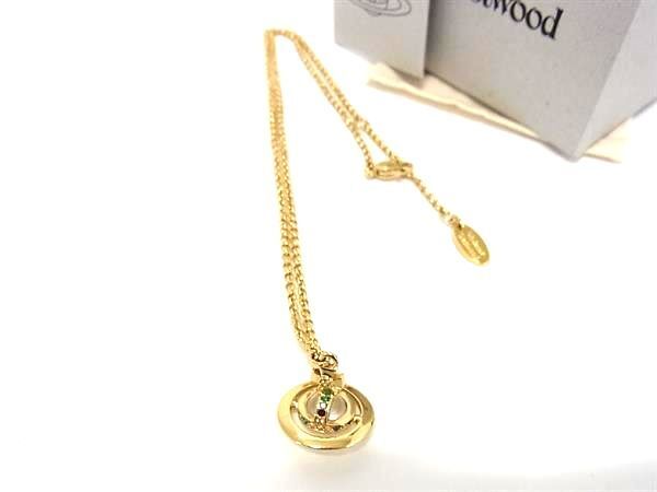 1円 ■極美品■ Vivienne Westwood ヴィヴィアンウエストウッド プチオーブ カラーストーン ネックレス アクセサリー ゴールド系 AW6155の画像1