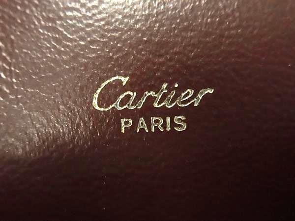 1円 ■美品■ Cartier カルティエ マストライン レザー クロスボディ ショルダーバッグ 斜め掛けかばん レディース ボルドー系 BJ2146の画像6