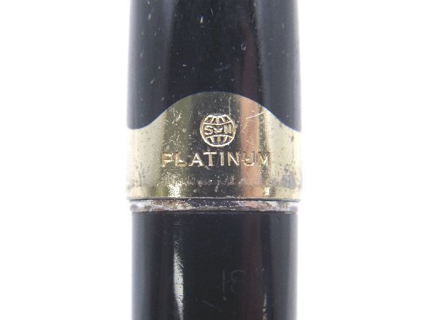 PLATINUM プラチナ ペン先 18K 18金 万年筆 筆記用具 文房具 ステーショナリー ブラック系×ゴールド系 DD3668の画像4