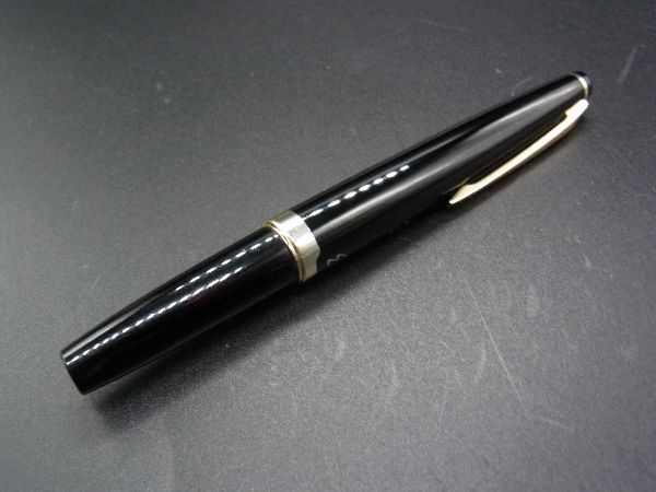 PILOT パイロット Elite エリート ペン先18K 750 18金 万年筆 筆記用具 文房具 ステーショナリー ブラック系×ゴールド系 DE1581の画像1