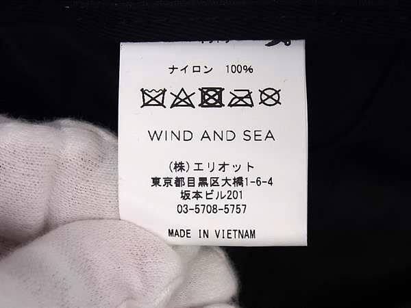 1円 ■極美品■ WIND AND SEA ウィンダンシー ナイロン100% キャップ 帽子 メンズ レディース ブラック系 FC1513の画像5