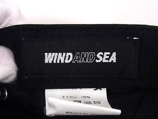 1円 ■極美品■ WIND AND SEA ウィンダンシー ナイロン100% キャップ 帽子 メンズ レディース ブラック系 FC1513の画像4