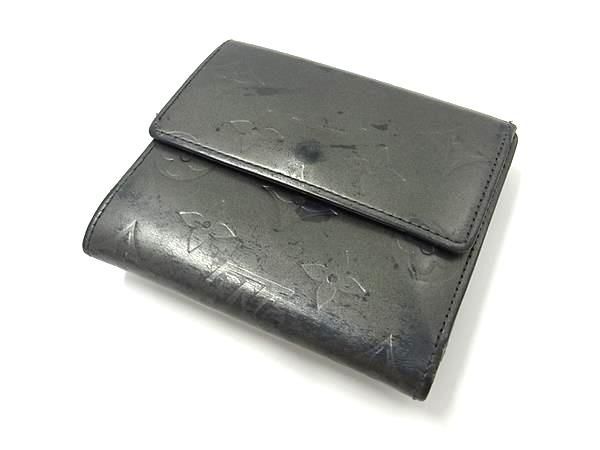 1円 LOUIS VUITTON ルイヴィトン M65112 モノグラムマットポルトモネビエカルトクレディ 三つ折り 財布 ウォレット ブラック系 FB0175の画像2