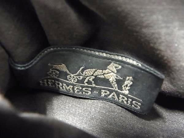 1円 HERMES エルメス ボリードポーチ20 コットン100％ シルバー金具 マルチポーチ マルチケース 小物入れ ブラウン系 AW5873の画像4