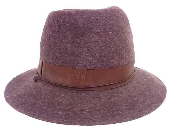 1円 BORSALINO ボルサリーノ ラビット ハット 帽子 表記サイズ 59 メンズ ブラウン系 AW6292の画像2