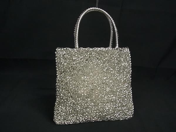 1 jpy # as good as new # ANTEPRIMA Anteprima wire bag PVC wire handbag tote bag lady's silver group AW6724