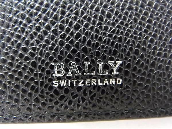 1円 ■美品■ BALLY バリー レッドライン レザー カードケース パスケース カード入れ 名刺入れ 定期入れ メンズ ブラック系 AW7282の画像4