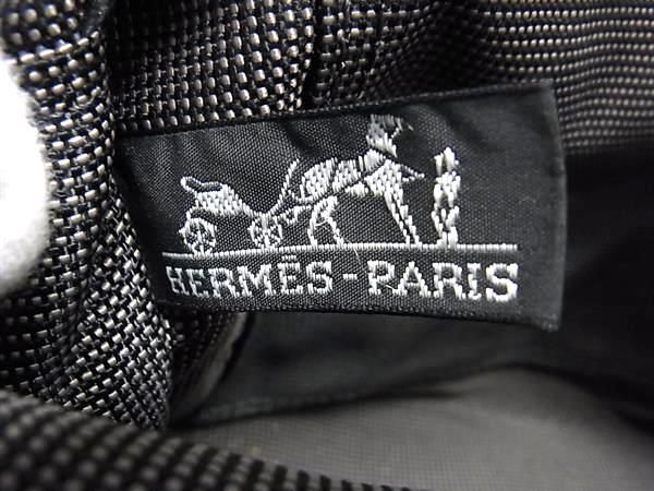 1円 HERMES エルメス エールラインPM キャンバス シルバー金具 ハンドバッグ トートバッグ レディース メンズ グレー系 BJ2430の画像6