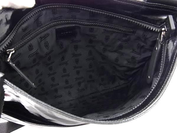 1円 ■美品■ GUCCI グッチ 181093 497717 PVC ショルダーバッグ 斜め掛けかばん メンズ レディース ブラック系 BJ2264の画像5