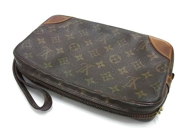 1円 LOUIS VUITTON ルイヴィトン M51825 モノグラム マルリードラゴンヌGM クラッチバッグ セカンドバッグ メンズ ブラウン系 BJ2075の画像3