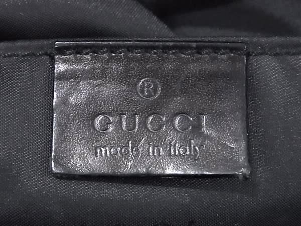 1円 GUCCI グッチ 000 0602 00212 キャンバス×レザー ワンハンドル ハンドバッグ ショルダー レディース ブラック系 FC4739の画像6