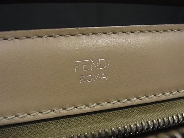 1円 ■美品■ FENDI フェンディ ドットコム レザー ポーチ付き 2WAY ハンドバッグ ショルダー 斜め掛け レディース グレージュ系 FA3777の画像7