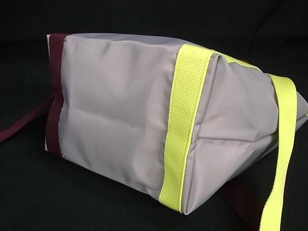 1 jpy # as good as new # LONGCHAMP Long Champ rup rear - Jeury Play nylon tote bag handbag lady's gray series FA5103