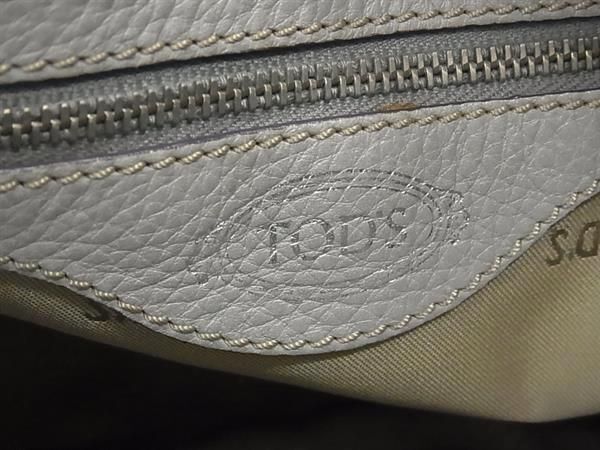 1円 ■美品■ TODS トッズ レザー 2WAY トートバッグ ショルダーバッグ 斜め掛けかばん レディース ライトブルー系 FA4975の画像6