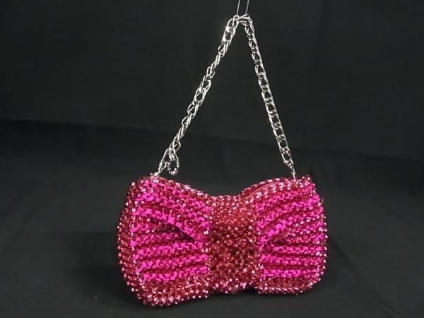 1 jpy # as good as new # ANTEPRIMA Anteprima PVC wire ribbon motif Mini handbag pouch Mini bag lady's pink series FA5112