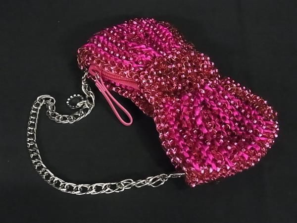 1 jpy # as good as new # ANTEPRIMA Anteprima PVC wire ribbon motif Mini handbag pouch Mini bag lady's pink series FA5112