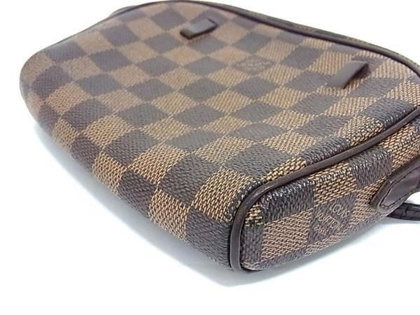 1円 LOUIS VUITTON ルイヴィトン N51296 ダミエ ポシェット イパネマ ショルダーバッグ クロスボディ レディース ブラウン系 FA3902の画像4