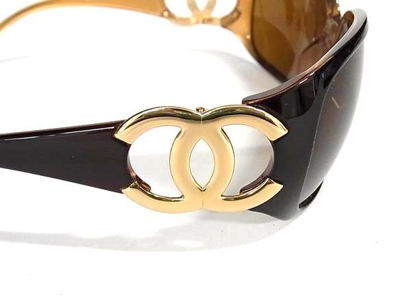 1 jpy # beautiful goods # CHANEL Chanel 6014 c.808/73 64*16 120 here Mark sunglasses glasses glasses lady's brown group AW6704