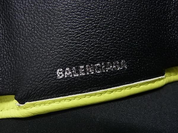 1円 ■美品■ BALENCIAGA バレンシアガ 551921 エブリデイ レザー 三つ折り 財布 ミニウォレット 小銭入れ 札入れイエロー系 AW7247の画像7