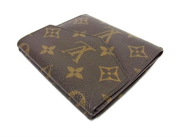 1円■美品■ LOUIS VUITTON ルイヴィトン M61660 モノグラム ポルトモネビエ カルトクレディ 三つ折り 財布 ウォレット ブラウン系 FC0807の画像2