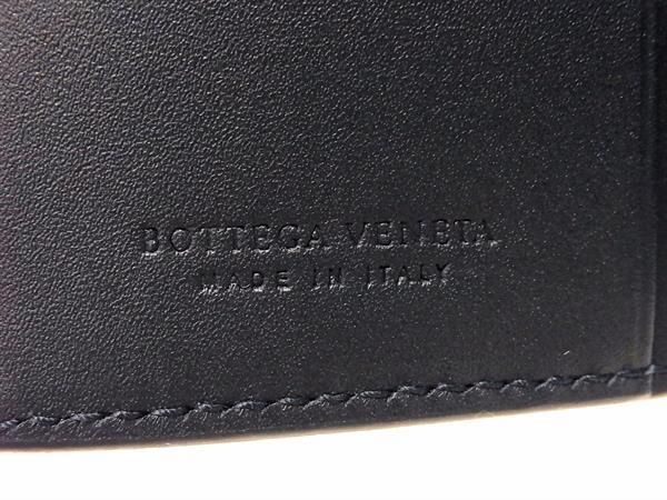 1円 ■新品同様■ BOTTEGA VENETA ボッテガヴェネタ イントレチャート レザー 二つ折り 財布 ウォレット ネイビー系 AY1124の画像5