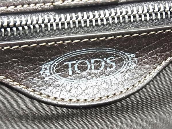 1円 ■美品■ TODS トッズ ハラコ×レザー ハンドバッグ ショルダー 肩掛け レディース ブラウン系 FC4784の画像6