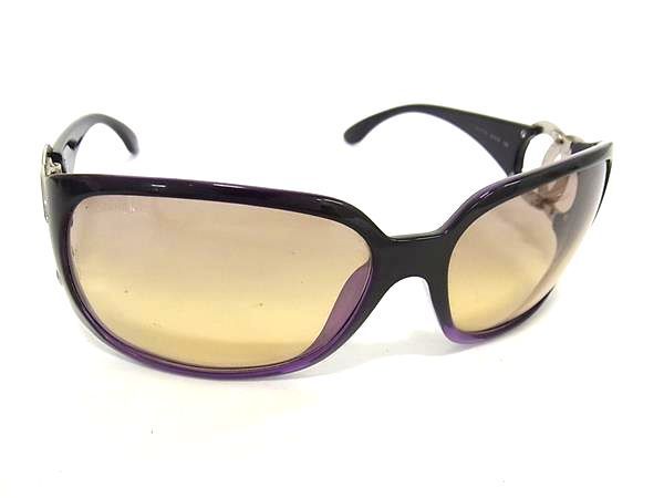 1 jpy # beautiful goods # CHANEL Chanel here Mark sunglasses glasses glasses lady's black group × purple series FA4898