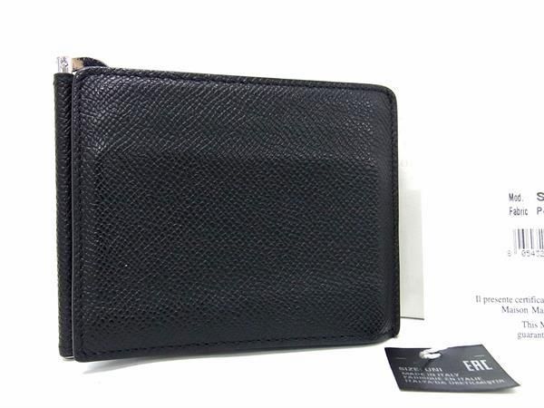 1円 ■美品■ Maison Margiela メゾン マルジェラ レザー カードケース カード入れ 名刺入れ メンズ レディース ブラック系 FA4944の画像1